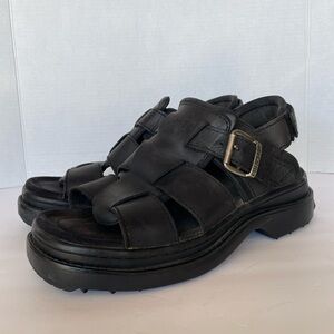 CAT Caterpillar Walking Machine Men’s Black Leather Sandals with Buckle Size 11 Caterpillar Sandals for Men | eBay main image 3